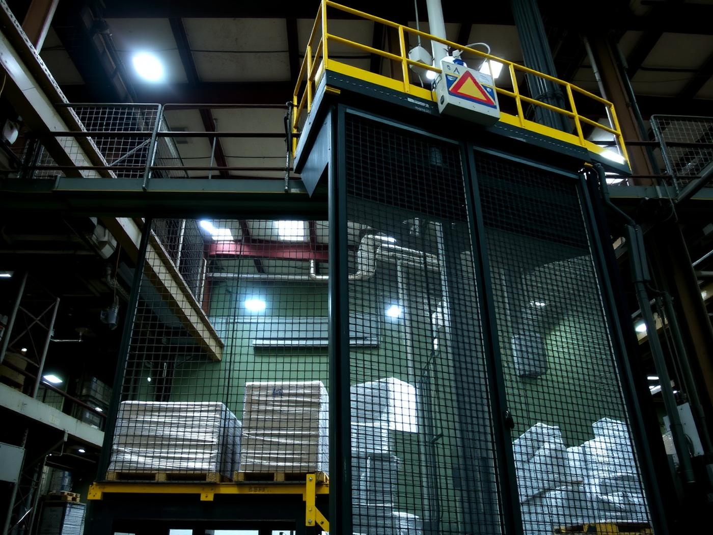 Heavy freight goods lift installed and commissioned by AMAT Technologies